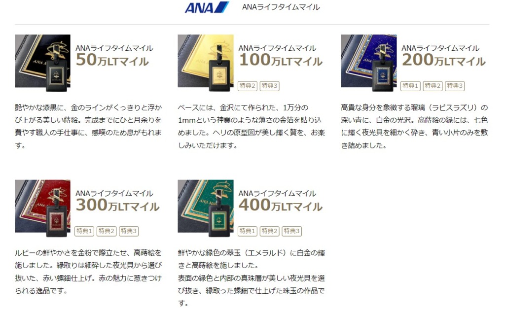 ANA ミリオンマイラー 50万ライフタイムマイル ネームタグ 